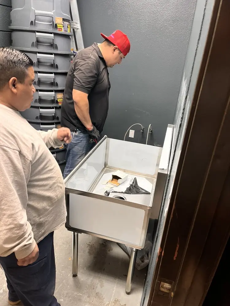 Commercial plumbing and sink installation in Colchester